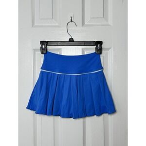 AS Revival Pleated Blue Tennis Pickleball Skort With Shorts Pockets Size XXS